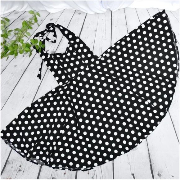 Hell Bunny Vixen Polka Dot Halter Dress - Picture 9 of 10